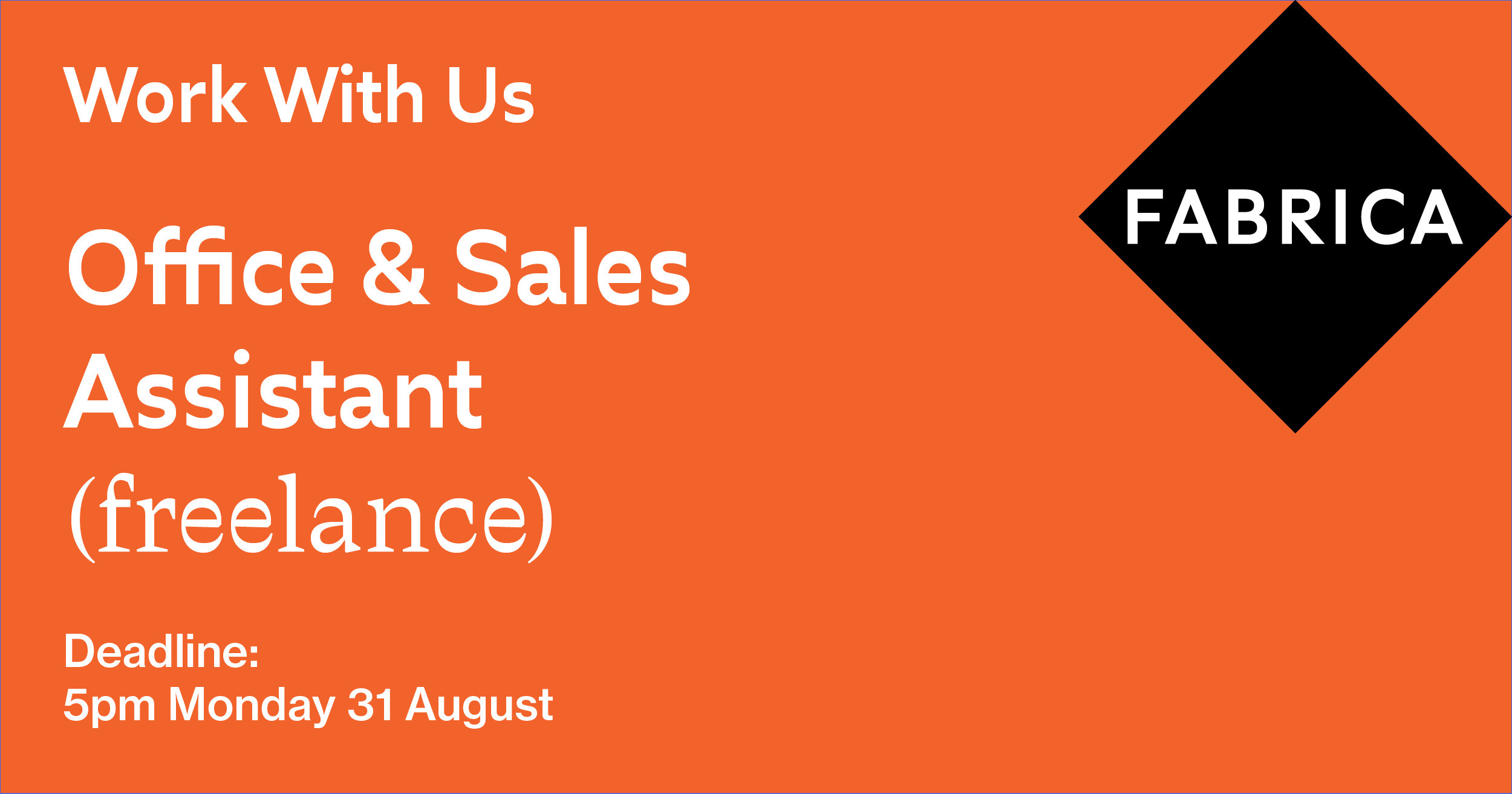 Office and Sales Assistant Job Graphic Website