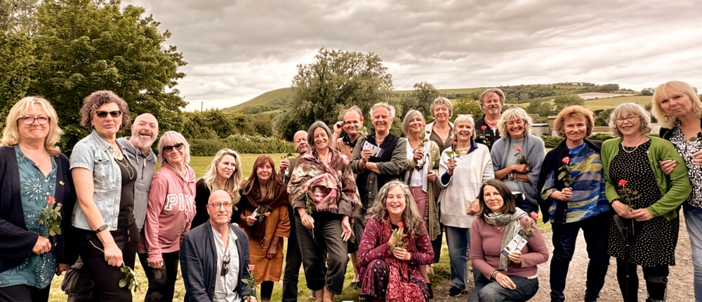 A group of smiling happy Life Stage people at the end the Power in Ageing Course edited